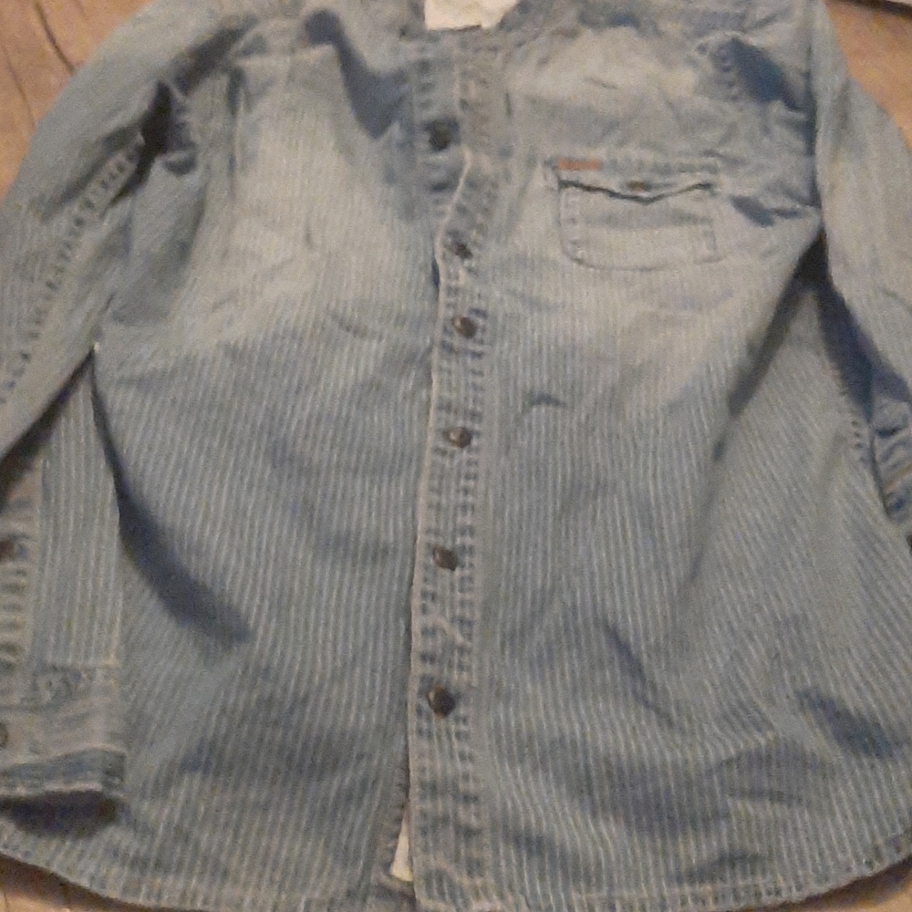 Mens striped jean shirt